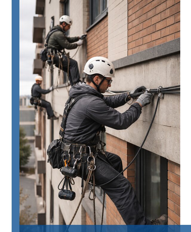 Крепление кабеля на фасаде монтаж и крепеж в Северодвинске