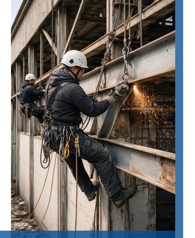 Демонтаж металлоконструкций на высоте в Северодвинске от 6579р. |ВЫСОТНИК-Свр