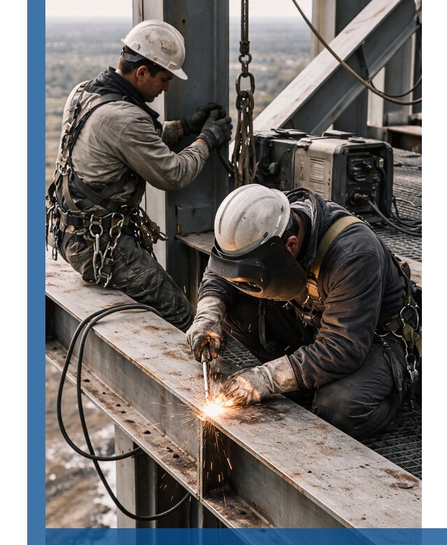 Высотные сварочные работы в Северодвинске для промышленных объектов