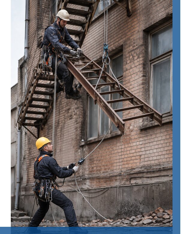 Демонтаж пожарной лестницы в Северодвинске от 12145 р. | ВЫСОТНИК-Свр