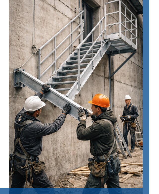 Монтаж металлических лестниц в Северодвинске от 15182 р. | ВЫСОТНИК-Свр