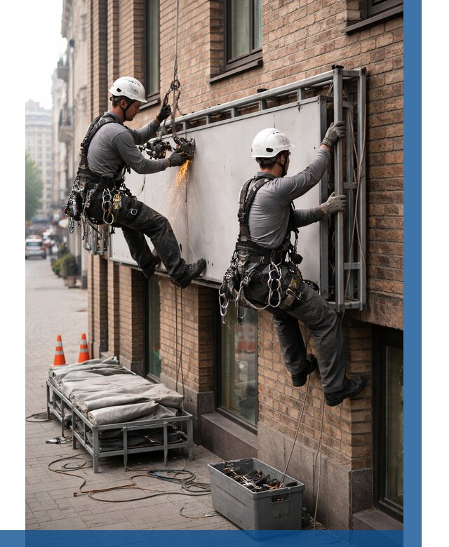 Демонтаж рекламной вывески в Северодвинске от 6579 р. | ВЫСОТНИК-Свр