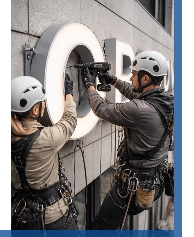 Монтаж световых букв в Северодвинске от 3036 р. под ключ ВЫСОТНИК-Свр