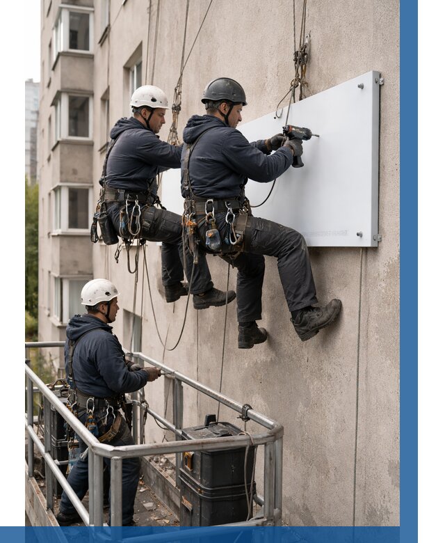 Монтаж табличек и указателей в Северодвинске от 3542 р. | ВЫСОТНИК-Свр