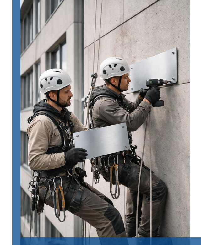 Монтаж табличек и указателей в Северодвинске для зданий и сооружений