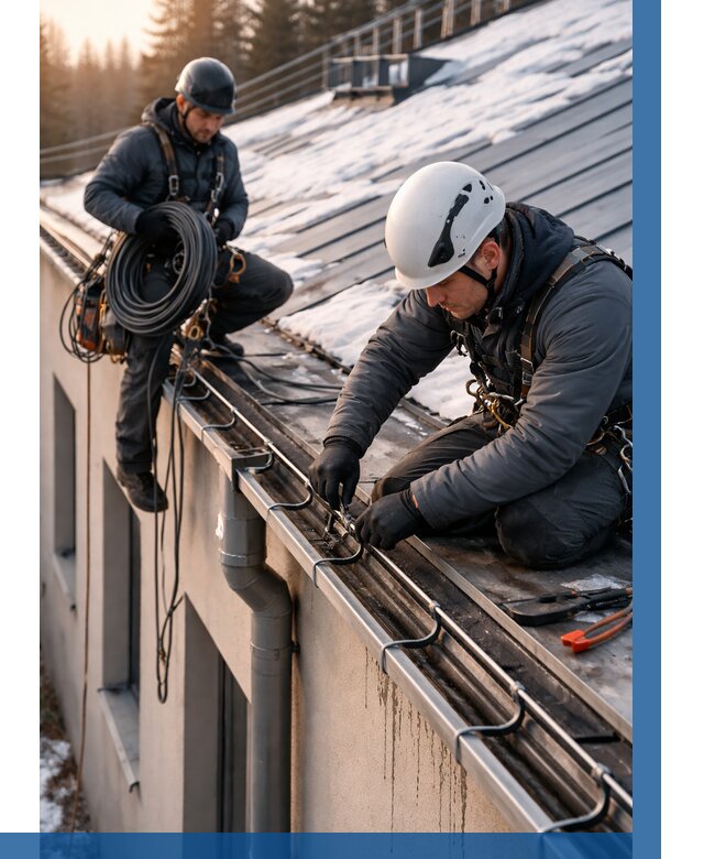 Монтаж греющего кабеля на кровле в Северодвинске от 455 р. | ВЫСОТНИК-Свр