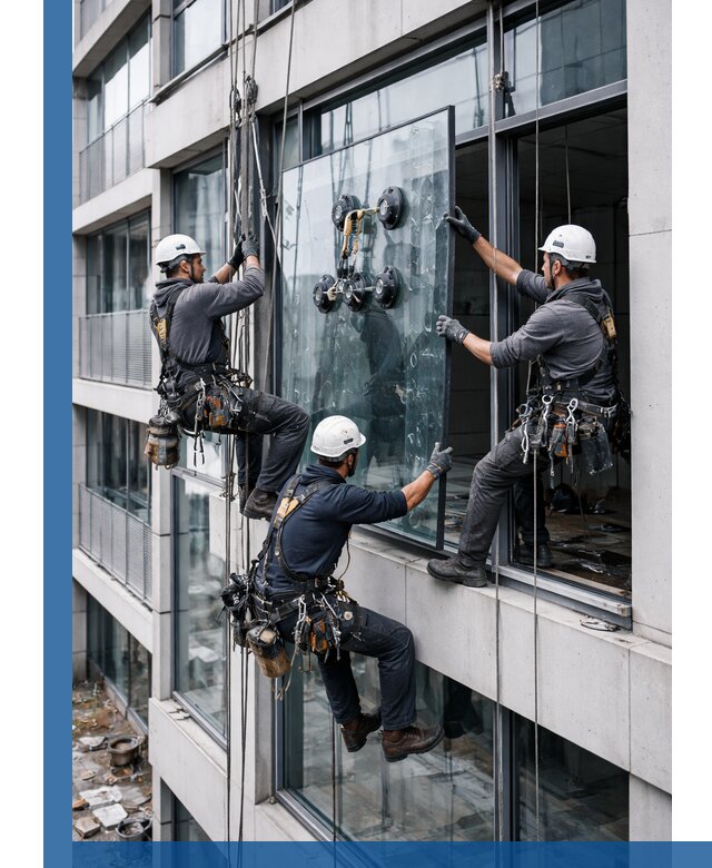 Фасадное остекление и монтаж витражей зданий в Северодвинске под ключ