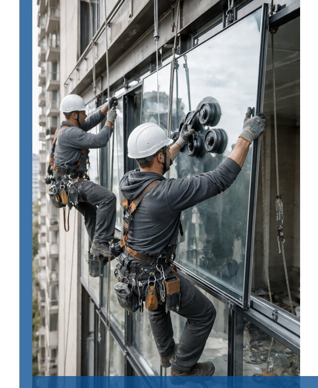 Витражное остекление фасадов и лоджий в Северодвинске под ключ