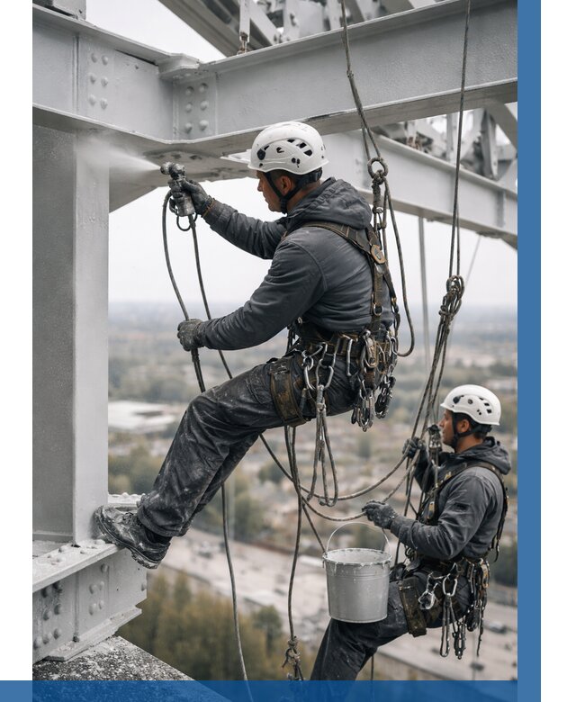 Покраска металлоконструкций на высоте в Северодвинске 354 р |ВЫСОТНИК-Свр