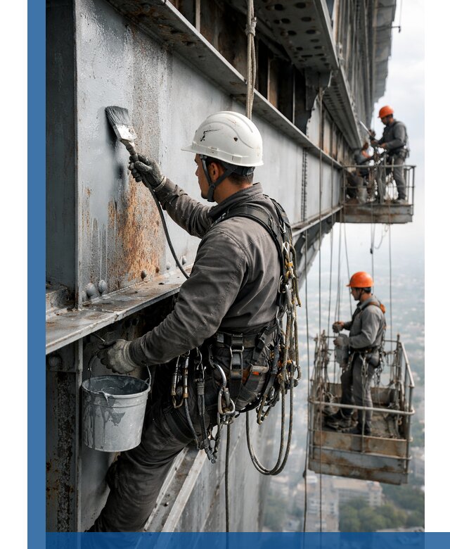 Покраска металлоконструкций на высоте в Северодвинске профессионально