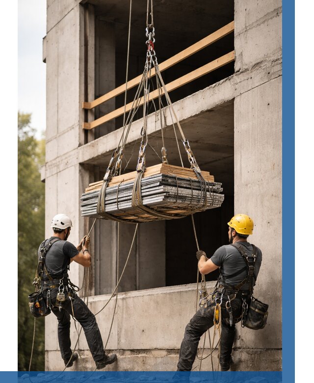 Подъем материала на этаж веревками в Северодвинске от 1518 р. | ВЫСОТНИК-Свр