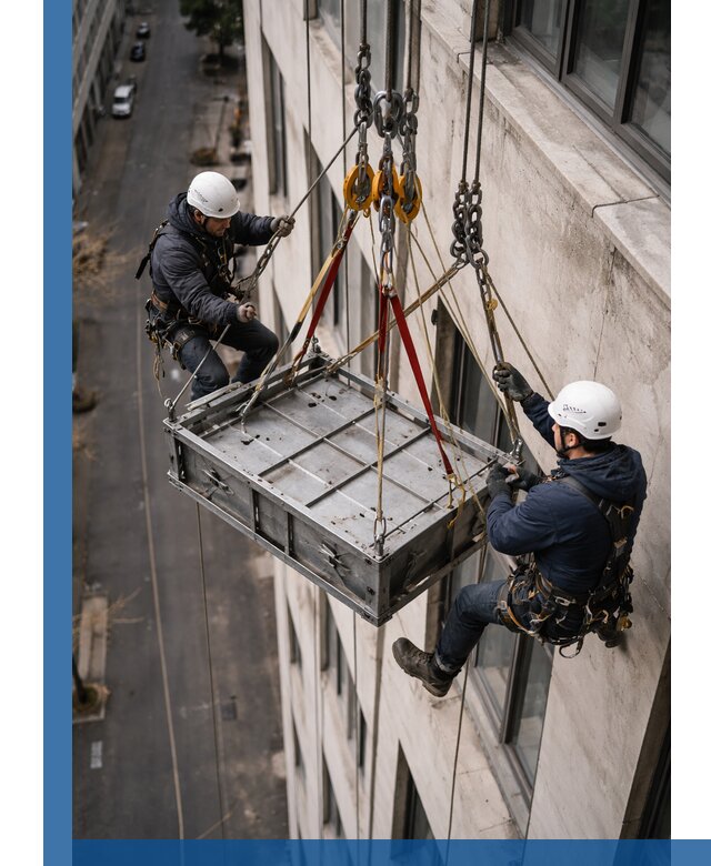 Спуск и подъем грузов по фасаду в Северодвинске для зданий