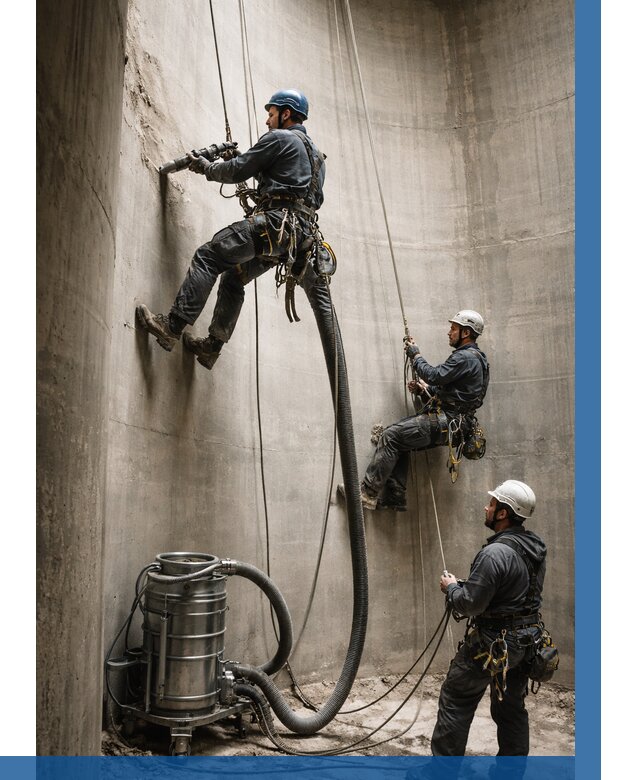 Зачистка силосов в Северодвинске от 4554 р. Договор и смета ВЫСОТНИК-Свр