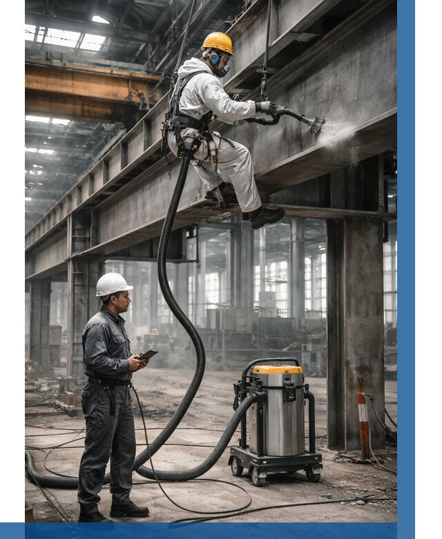 Обеспыливание конструкций в цехе в Северодвинске от 4251 р. | ВЫСОТНИК-Свр