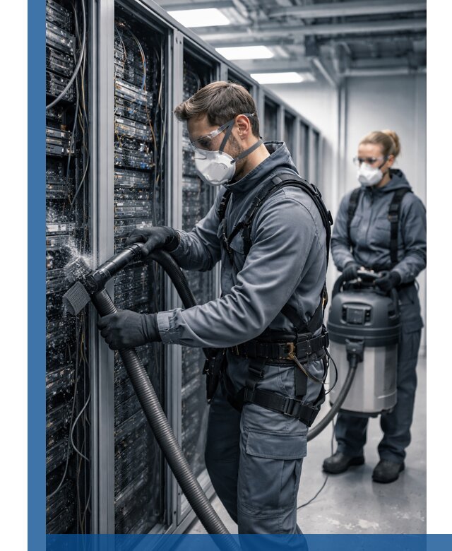 Обеспыливание серверной комнаты в Северодвинске, профессиональная очистка