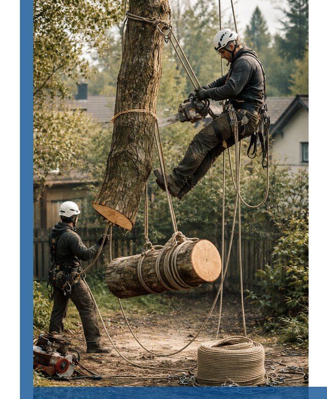 Валка деревьев частями в Северодвинске, безопасно и аккуратно