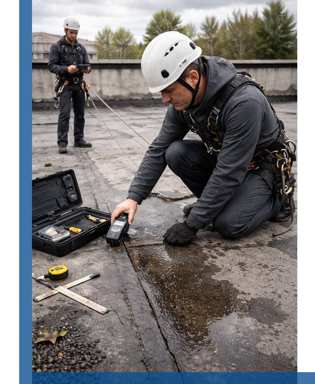 Обследование кровли на протечки и выявление дефектов в Северодвинске