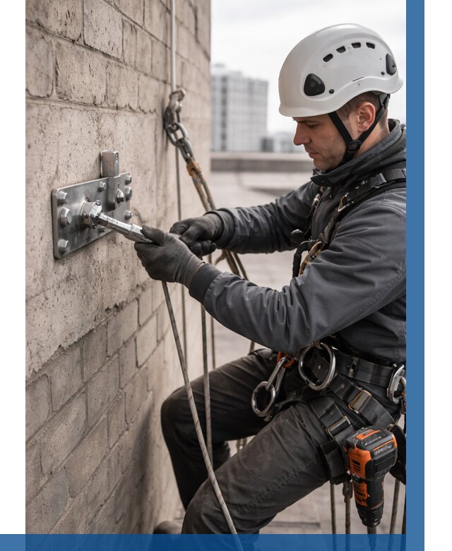 Установка анкерных точек в Северодвинске от 3542 р. | ВЫСОТНИК-Свр