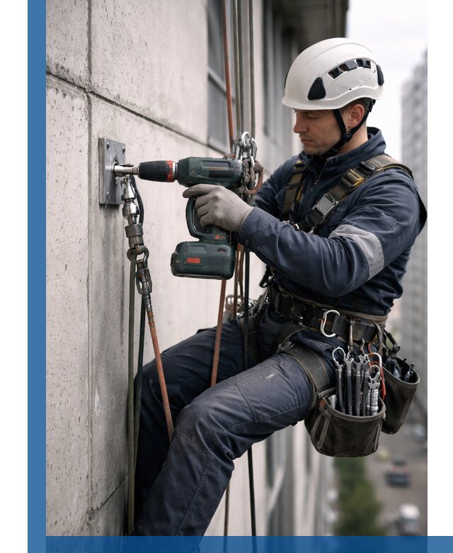 Установка анкерных точек для высотных работ в Северодвинске