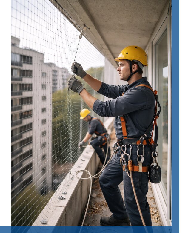 Монтаж сетки от птиц в Северодвинске от 4554 р. | ВЫСОТНИК-Свр