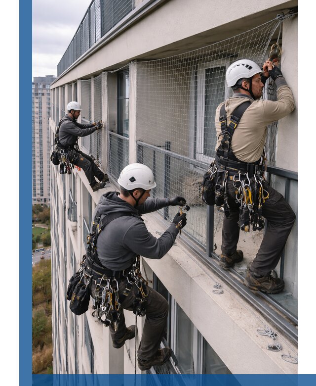 Профессиональный монтаж защитной сетки от птиц в Северодвинске