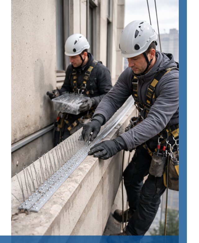 Установка шипов от птиц в Северодвинске от 860 р. | ВЫСОТНИК-Свр